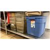 Image 2 : GROUP OF ASSORTED COMMERCIAL KITCHEN ITEMS- BAKING SHEETS, INSERTS, DISH BINS, LADLES, CUTTING