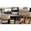 Image 3 : GROUP OF ASSORTED COMMERCIAL KITCHEN ITEMS- BAKING SHEETS, INSERTS, DISH BINS, LADLES, CUTTING