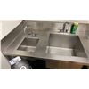 Image 2 : STAINLESS STEEL COMMERCIAL RESTAURANT DOUBLE SINK APPROX 48"L X 31"D X 36"H