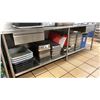 Image 1 : STAINLESS STEEL COMMERCIAL RESTAURANT 2 TIER PREP TABLE WITH 2 DRAWERS APPROX