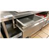 Image 2 : STAINLESS STEEL COMMERCIAL RESTAURANT 2 TIER PREP TABLE WITH 2 DRAWERS APPROX