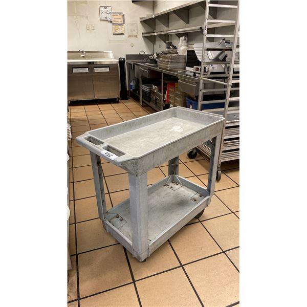 CONTINENTAL PLASTIC MOBILE 2 TIER UTILITY CART