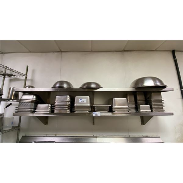 LARGE GROUP OF ASSORTED STAINLESS STEEL INSERTS & BOWLS