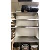Image 2 : 3 STAINLESS STEEL WALL MOUNTED SHELVES & TABLE TOP APPROX 52"L