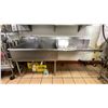 Image 2 : STAINLESS STEEL COMMERCIAL RESTAURANT DISHWASHING STATION APPROX 92"L X 32"D X 46"H