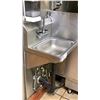 Image 2 : STAINLESS STEEL WALL MOUNT HANDWASHING SINK APPROX 15.5" X 17"
