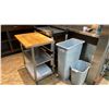 Image 1 : 2 MOBILE CARTS & 2 GARBAGE CANS