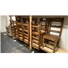 Image 2 : GROUP OF 11 SOLID PINE LADDER BACK CHAIRS *SOME MAY NEED MINOR REPAIRS*