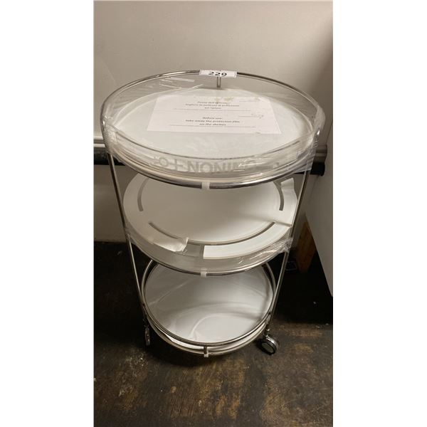 3 TIER MOBILE BAR CART