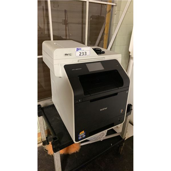 BROTHER TN-331 PRINTER ON 2 TIER MOBILE CART