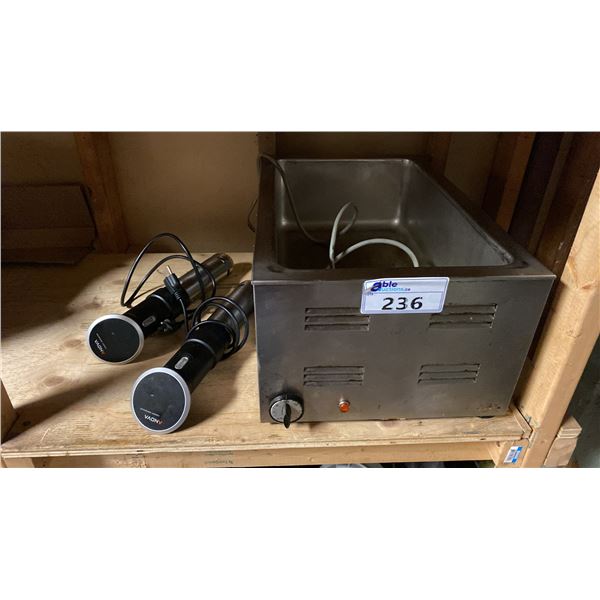 STAINLESS STEEL ELECTRIC WARMER WITH 2 ANOVA SOUS VIDE