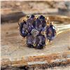 Image 1 : Intriguing Iolite and Diamond Center Flower Ring