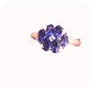 Image 2 : Intriguing Iolite and Diamond Center Flower Ring