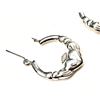 Image 6 : Sterling Silver 1" Puffed Claddagh Hoop Earrings