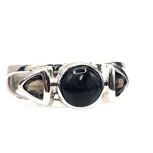 Man's Ring with Amethyst and Citrine .925