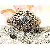 Image 4 : Square-Cut Sky Blue Topaz Customized Ring .925
