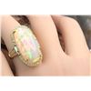 Image 10 : Ethiopian Opal and Stunning Diamond Frame Ring