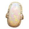 Image 6 : Ethiopian Opal and Stunning Diamond Frame Ring