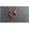 Image 3 : Open Design Ruby Quatrefoil Necklace