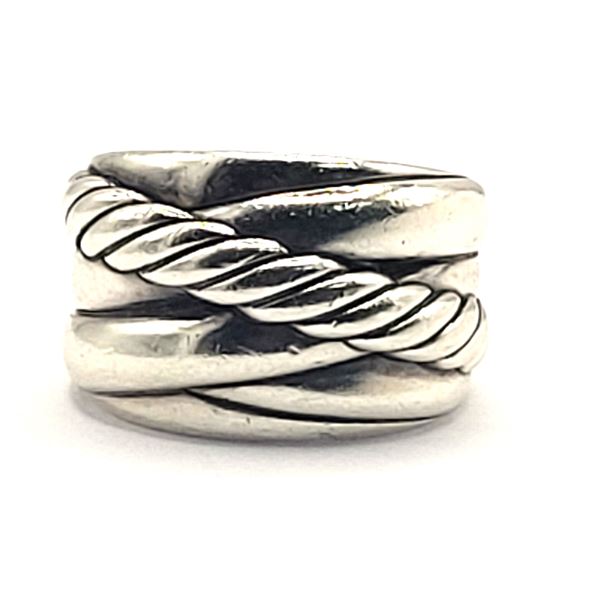 David Yurman Sterling Silver Crossover Cable Band