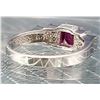 Image 5 : Ruby and Diamond Geometric Pyramid Ring - Modern