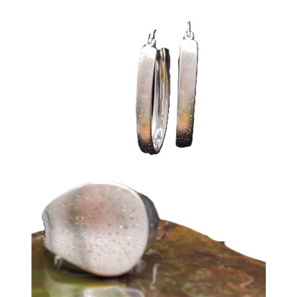 Wrap-Around Sparkle Ring & Matching Earrings .925