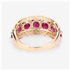 Image 5 : Genuine Ruby & Natural Diamond Tapered Band, Ring