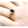 Image 9 : Cushion-Cut Rhodolite Garnet & Diamond Halo Ring