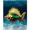 Image 1 : Smiling Sailfish Slide Pendant w/ Black Opal Inlay