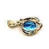 Image 4 : Large Swiss Blue Topaz Pendant/Enhancer Signed JH