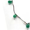 Image 4 : Briolette-Cut Emeralds & Delicate White Gold Ribbon Necklace