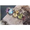 Image 2 : Graduating Colorful Oval Gemstone Ring - Stackable