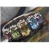 Image 4 : Graduating Colorful Oval Gemstone Ring - Stackable