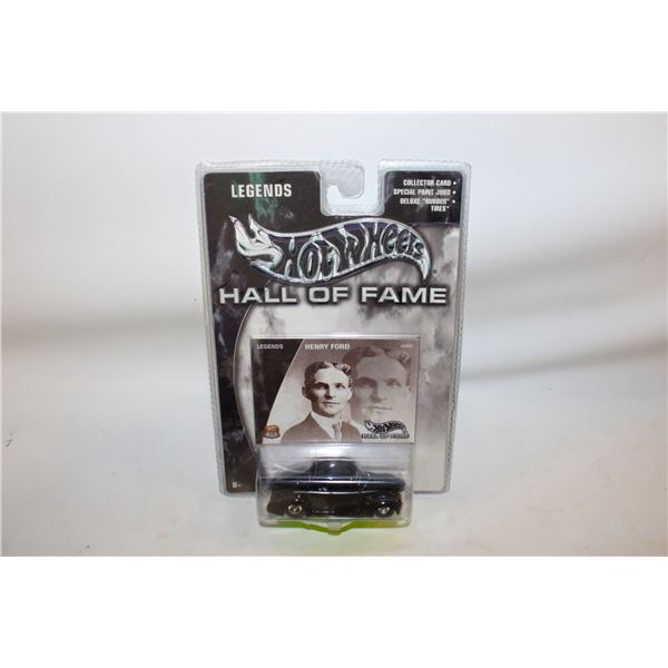 HOTWHEELS LEGENDS HALL OF FAME CARD AND CAR
