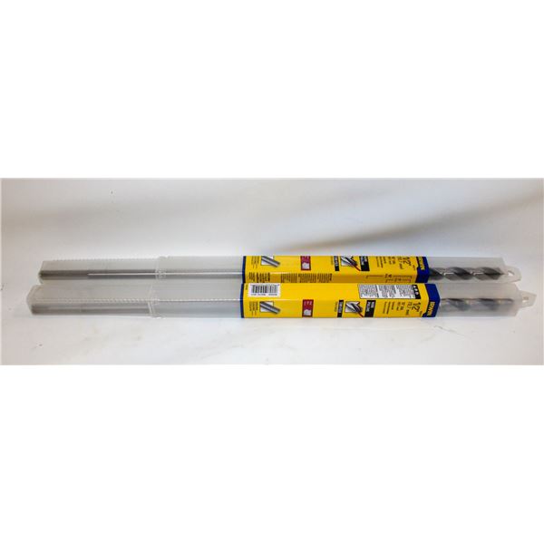 2 x IRWIN 1/2” 18“WIRE PULLING DRILL BITS