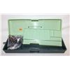 Image 1 : FISHING TACKLE BOX W/FISHING REEL & BOX OF 12PKS