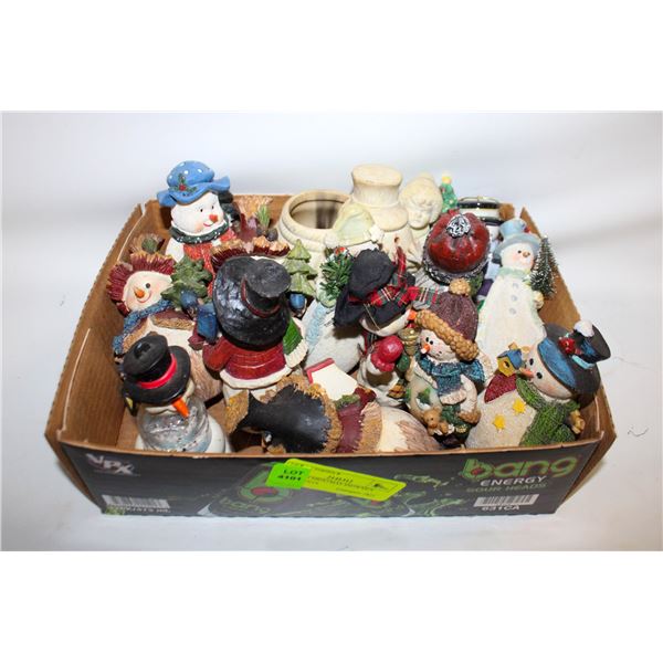 BOX OF CHRISTMAS SNOWMEN ORNAMENTS