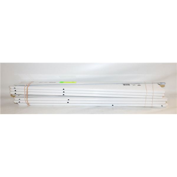 (12) NEW RUBBERMAID 24" SHELF RAILS