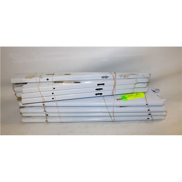 (18) RUBBERMAID 11-14.5" SHELF RAILS