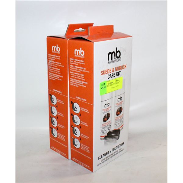 NEW - 2 SETS OF SUEDE & NUBUCK CARE KIT