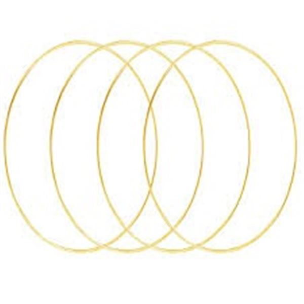 NEW HOHIYA 4PC 12" METAL FLORAL HOOP WREATH