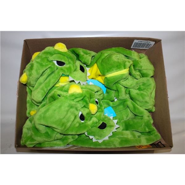NEW - FLAT OF (3)TODLER DINOSAUR COSTUMES