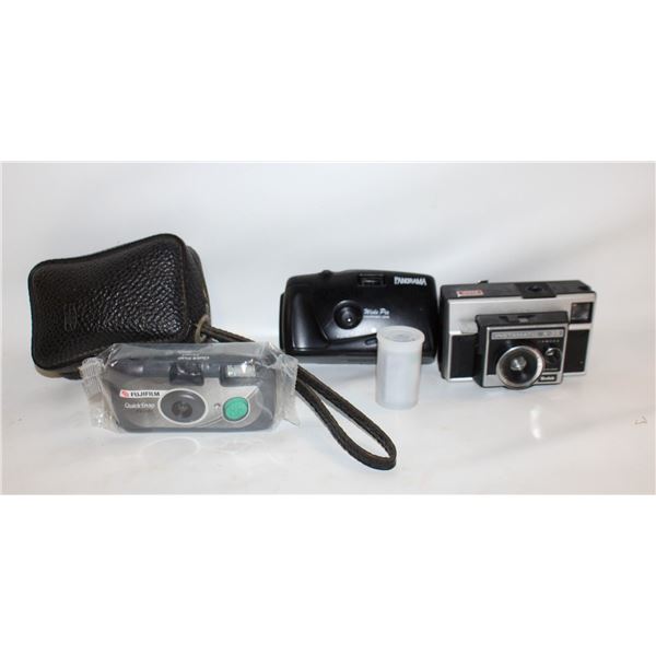 BIN VINTAGE CAMERAS INCL. PANORAMIC CAM & SEALED