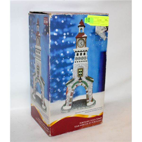 PORCELAIN CLOCK TOWER (WORKING CLOCK)