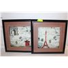 Image 1 : (2) FRAMED FRENCH THEMED PICTURES