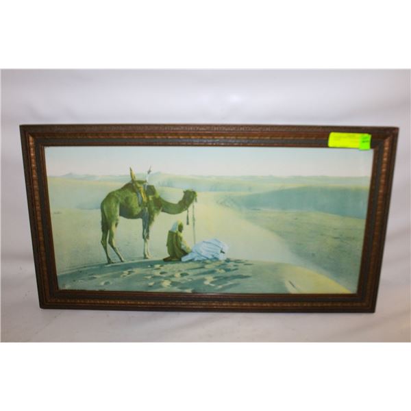 FRAMED PRINT  PRAYER IN THE DESERT