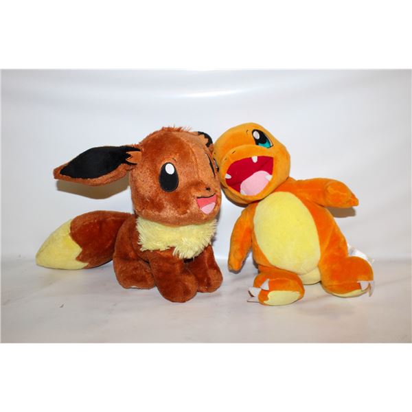2 POKEMON BUILD A BEAR CHARMANDER & EVEE