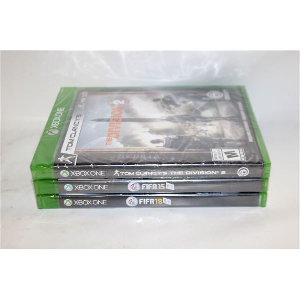 3 NEW SEALED XBOX ONE GAMES
