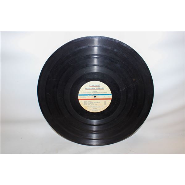 VINTAGE 16 INCH RADIO TRANSCRIPTION DISC