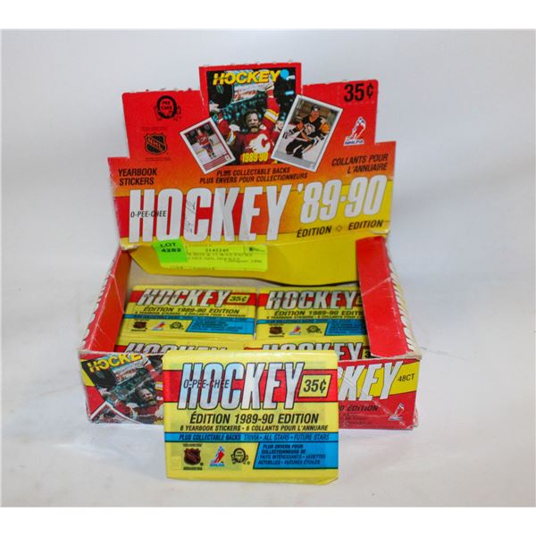 DEALER BOX & 12 WAX PACKS O-PEE-CHEE NHL HOCKEY